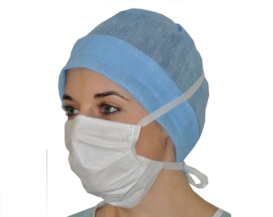 Máscara cirúrgica com correias - Proteção respiratória antivírus