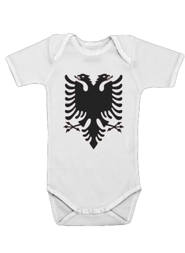  Albanie Painting Flag para bodysuit bebê manga curta