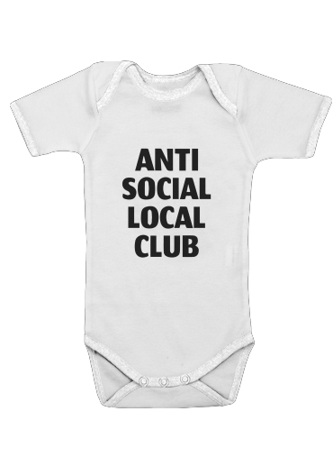  Anti Social Local Club Member para bodysuit bebê manga curta