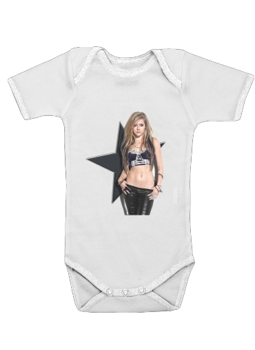  Avril Lavigne para bodysuit bebê manga curta