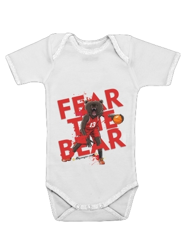  Beasts Collection: Fear the Bear para bodysuit bebê manga curta