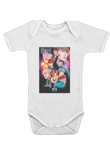  BTS DNA FanArt para bodysuit bebê manga curta