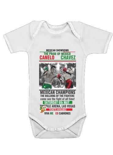  Canelo vs Chavez Jr CincodeMayo  para bodysuit bebê manga curta