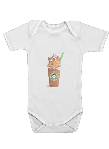  Catpuccino Caramel para bodysuit bebê manga curta