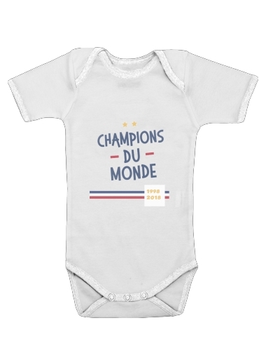  Champion du monde 2018 Supporter France para bodysuit bebê manga curta
