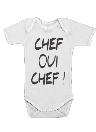  Chef Oui Chef para bodysuit bebê manga curta