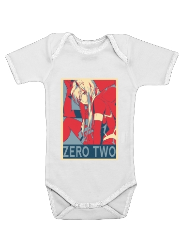  Darling Zero Two Propaganda para bodysuit bebê manga curta