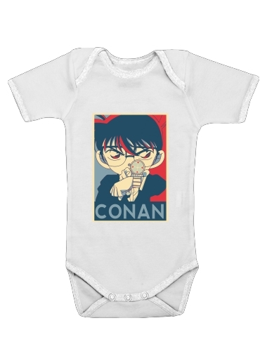  Detective Conan Propaganda para bodysuit bebê manga curta