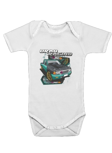  Drag Racing Car para bodysuit bebê manga curta