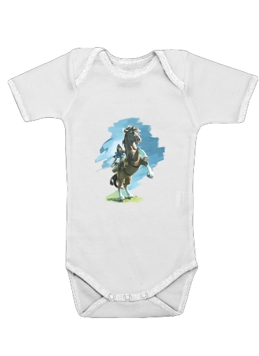  Epona Horse with Link para bodysuit bebê manga curta