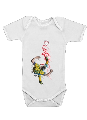  FantaSweden Zlatan Swirl para bodysuit bebê manga curta
