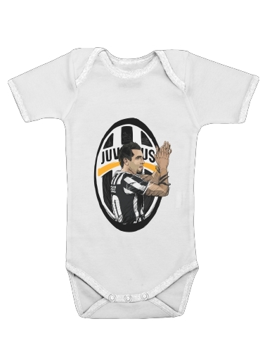  Football Stars: Carlos Tevez - Juventus para bodysuit bebê manga curta