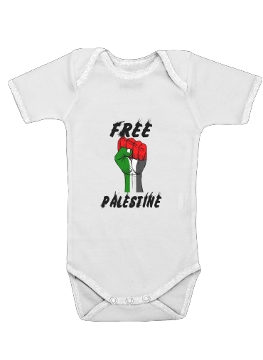  Free Palestine para bodysuit bebê manga curta