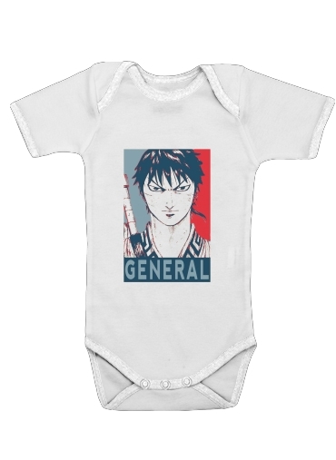  General Shin Kingom para bodysuit bebê manga curta