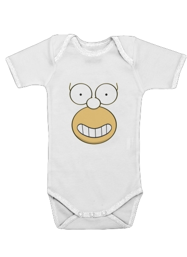  Homer Face para bodysuit bebê manga curta