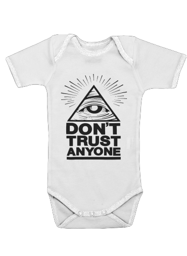 Illuminati Dont trust anyone para bodysuit bebê manga curta