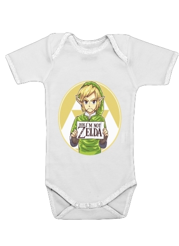  Im not Zelda para bodysuit bebê manga curta