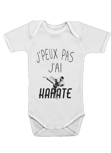  Je peux pas jai Karate para bodysuit bebê manga curta