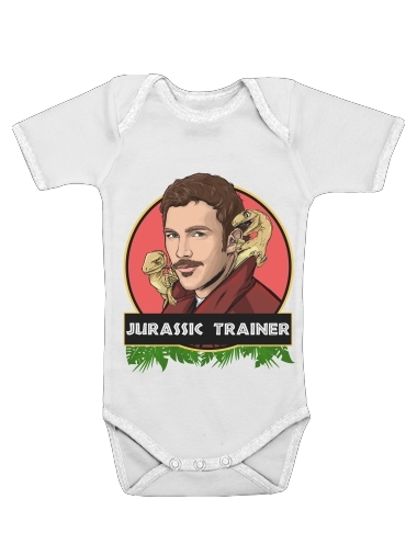  Jurassic Trainer para bodysuit bebê manga curta
