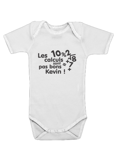  Les calculs ne sont pas bon Kevin para bodysuit bebê manga curta