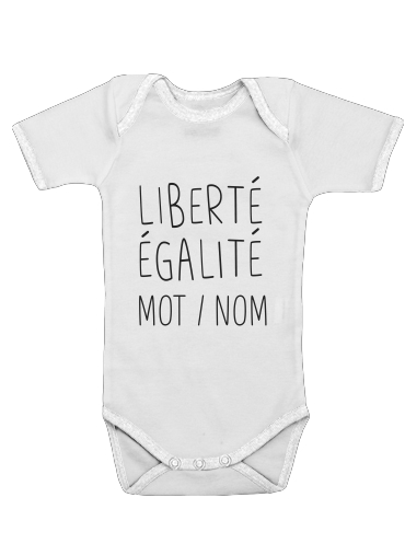  Liberte Egalite Personnalisable para bodysuit bebê manga curta