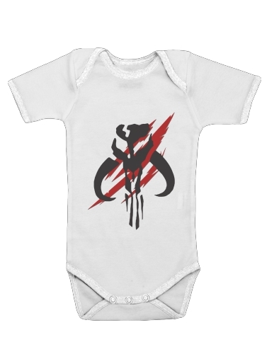  Mandalorian symbol para bodysuit bebê manga curta