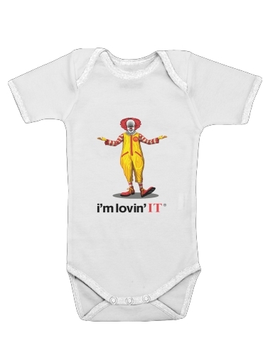  Mcdonalds Im lovin it - Clown Horror para bodysuit bebê manga curta