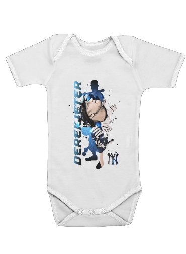  MLB Legends: Derek Jeter New York Yankees para bodysuit bebê manga curta