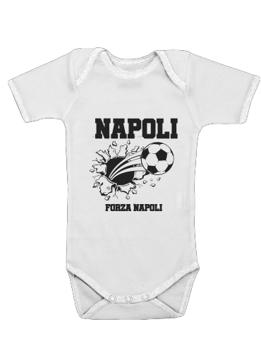  Napoli Football Home Primera para bodysuit bebê manga curta
