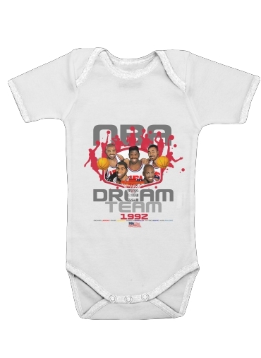  NBA Legends: Dream Team 1992 para bodysuit bebê manga curta