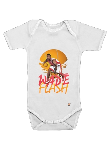  NBA Legends: Dwyane Wade para bodysuit bebê manga curta