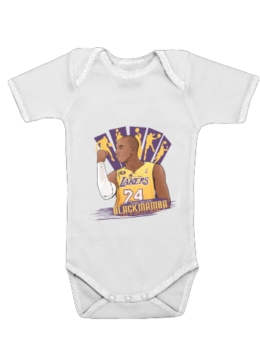  NBA Legends: Kobe Bryant para bodysuit bebê manga curta