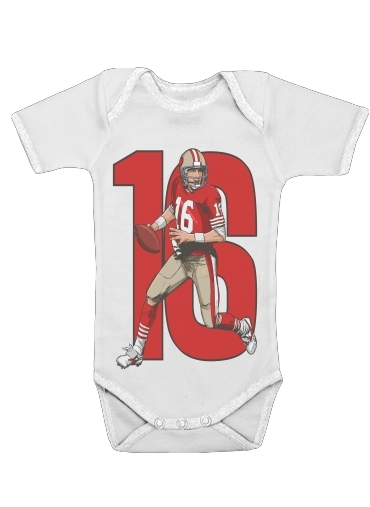 NFL Legends: Joe Montana 49ers para bodysuit bebê manga curta
