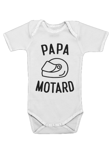  Papa Motard Moto Passion para bodysuit bebê manga curta
