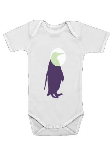  Penguin para bodysuit bebê manga curta