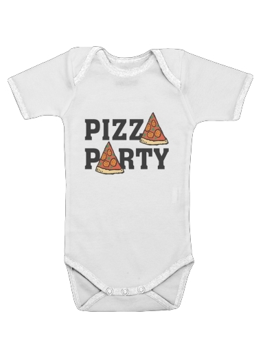  Pizza Party para bodysuit bebê manga curta