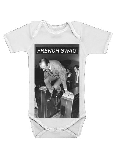  President Chirac Metro French Swag para bodysuit bebê manga curta