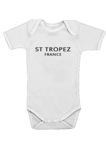  Saint Tropez France para bodysuit bebê manga curta