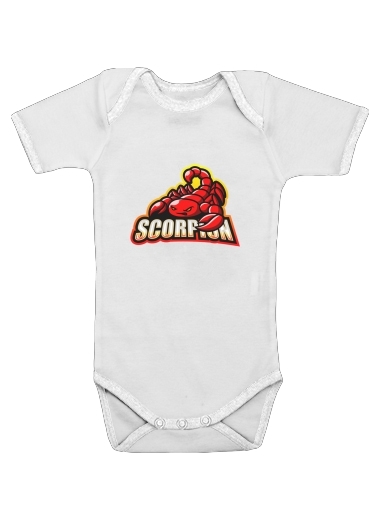  Scorpion esport para bodysuit bebê manga curta