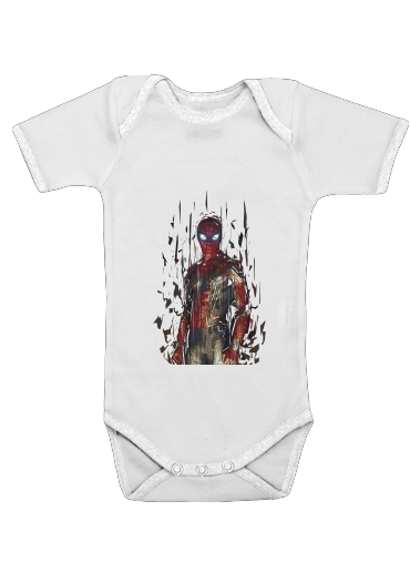  Spiderman Poly para bodysuit bebê manga curta