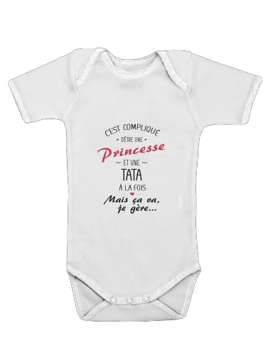  Tata et Princesse para bodysuit bebê manga curta