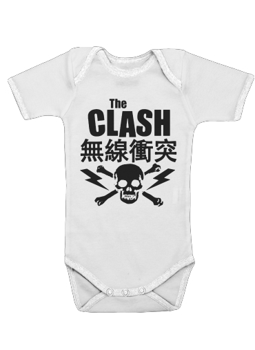  the clash punk asiatique para bodysuit bebê manga curta