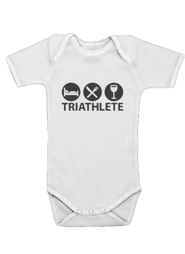  Triathlete Apero du sport para bodysuit bebê manga curta