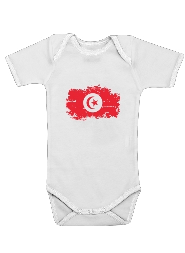  Tunisia Fans para bodysuit bebê manga curta