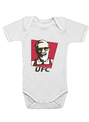  UFC x KFC para bodysuit bebê manga curta