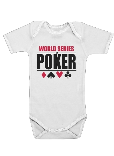  World Series Of Poker para bodysuit bebê manga curta