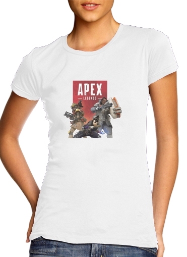  Apex Legends para T-shirt branco das mulheres