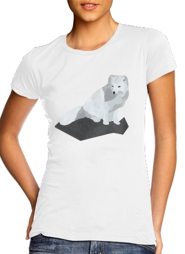  Arctic Fox para T-shirt branco das mulheres