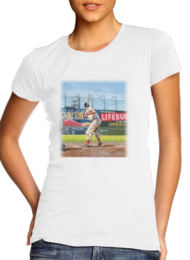  Baseball Painting para T-shirt branco das mulheres