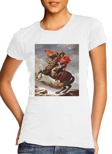  Bonaparte Napoleon para T-shirt branco das mulheres